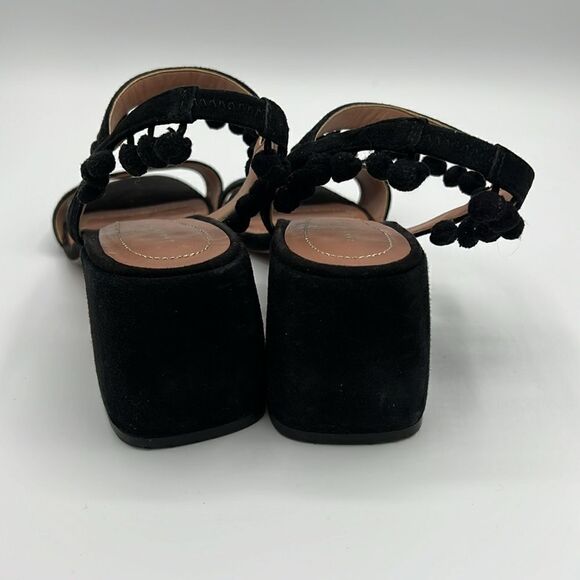 Zara Woman Sandals Pom-Poms Fun Suede‎ Unique Size 6.5 B22A - Picture 7 of 9